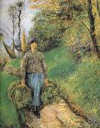 Camille Pissarro Mention hay farmer France oil painting artist